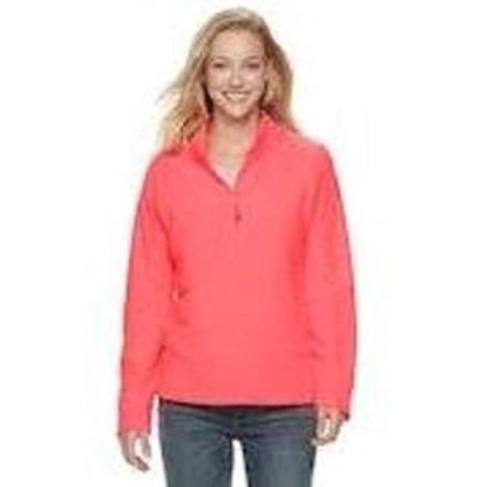 ZeroXposur Fleece Shirt Womens XL Hot Pink Long Sleeve 1/4 Zip Neck Pullover